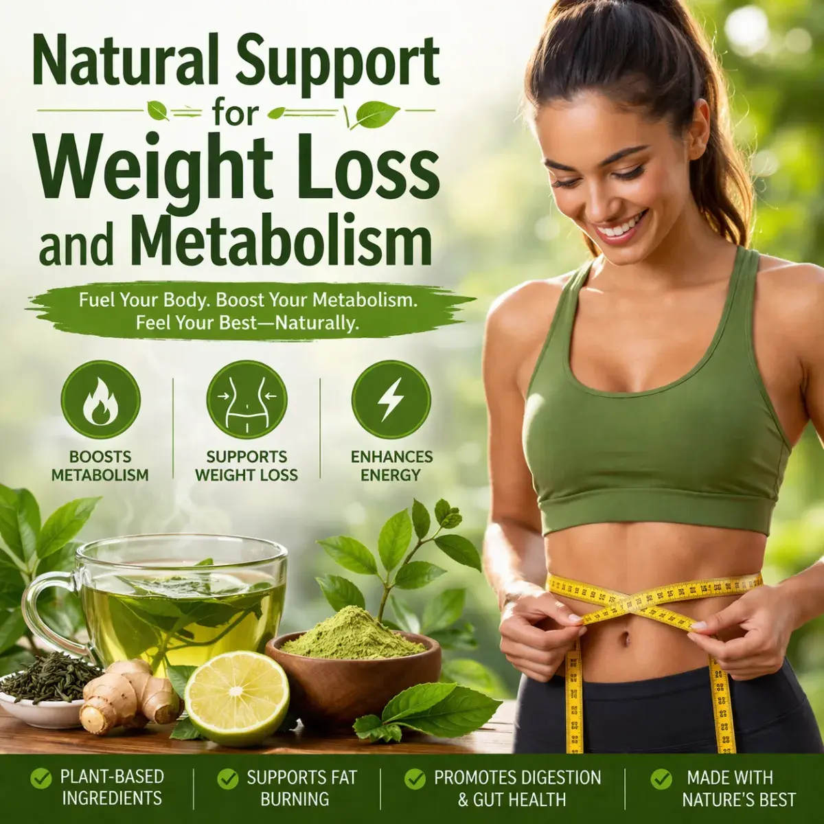 Mojatide natural ingredients green tea caffeine garcinia l-carnitine capsicum
